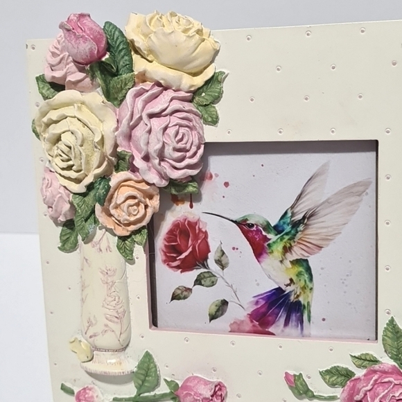 Hummingbird Watercolor Oil Painting Framed Art Print - Picture 4 of 11